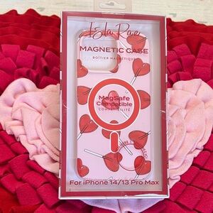 Pink Heart Magnetic Case for iPhone 14/13 Pro Max